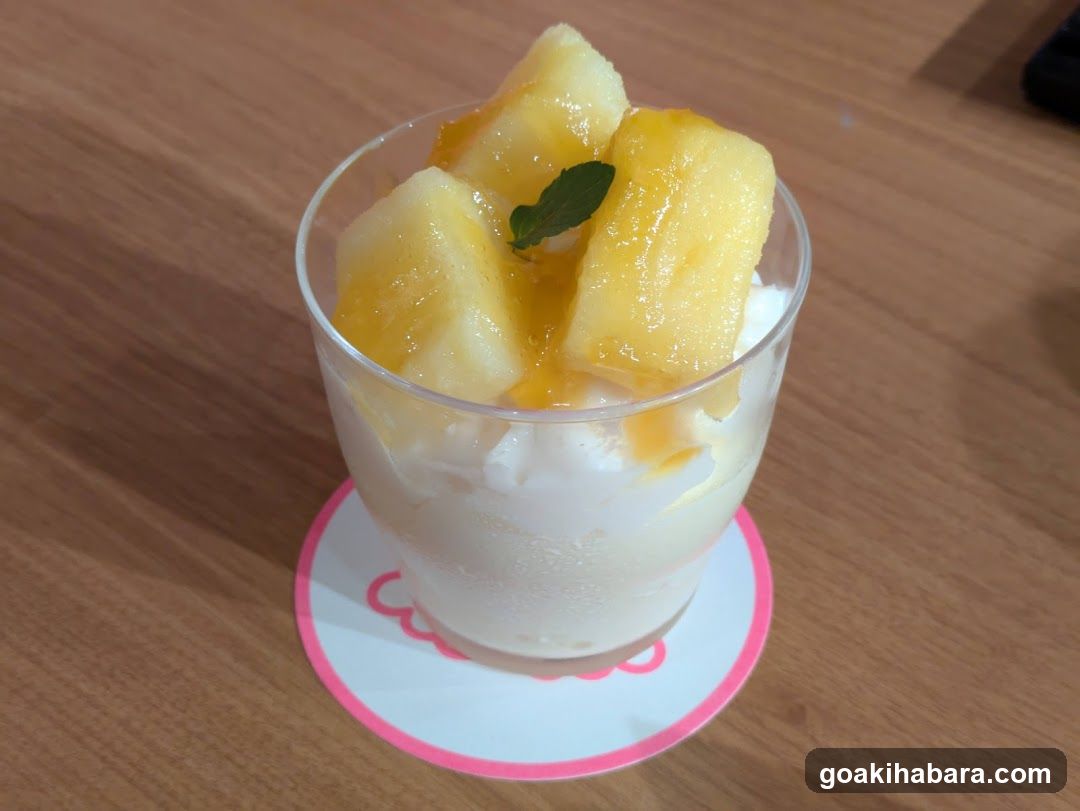 Mango Dessert with Mint Garnish