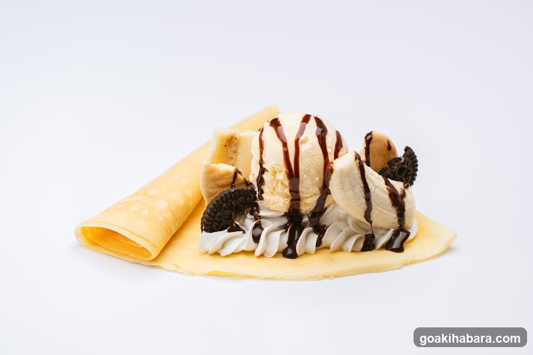 Banana Crepe with Ice Cream