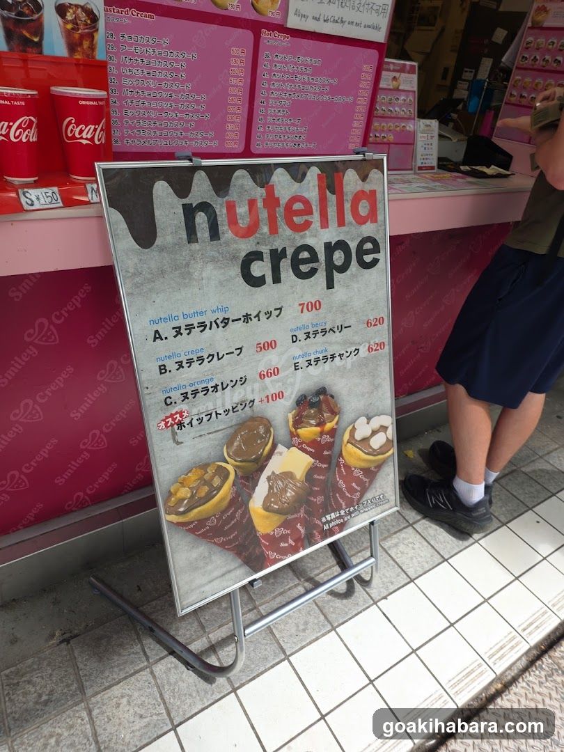 Nutella Crepe Menu Board