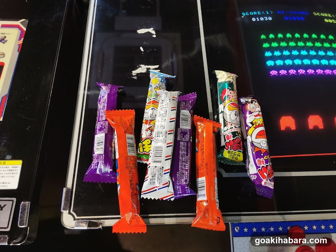 Snack Wrappers on Arcade Cabinet
