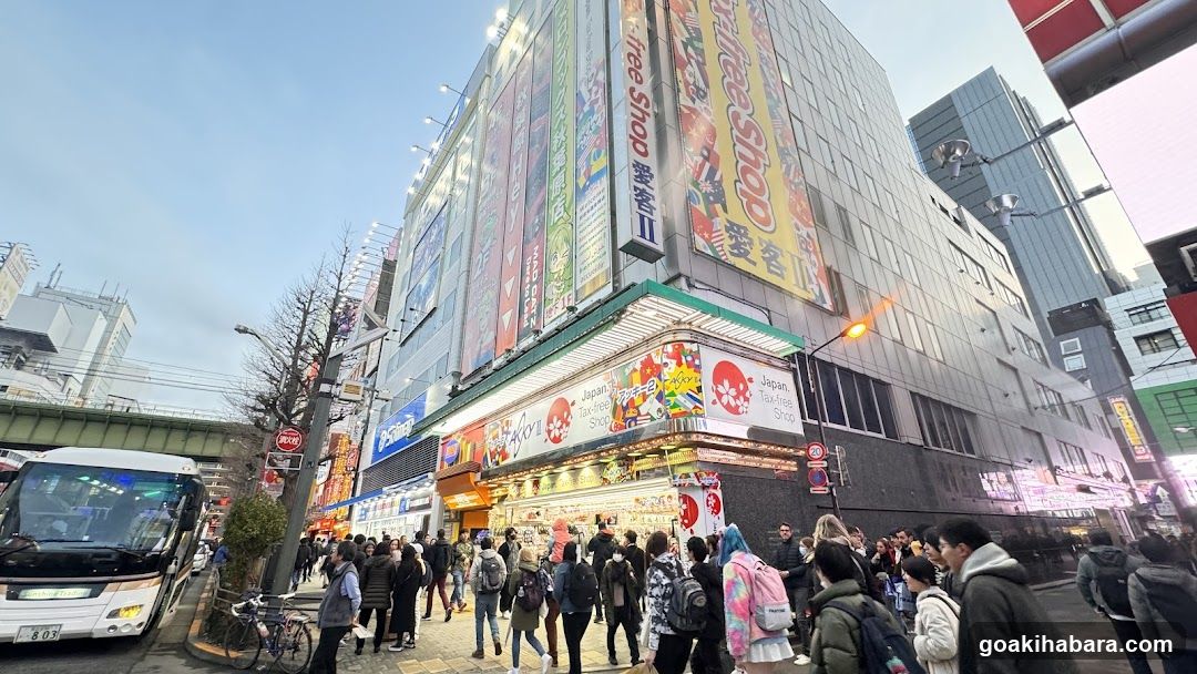 Crowded Street Scene with Storefronts