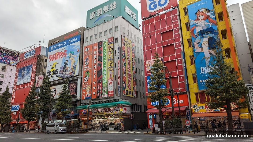 Urban Street Scene with Shops and Buildings