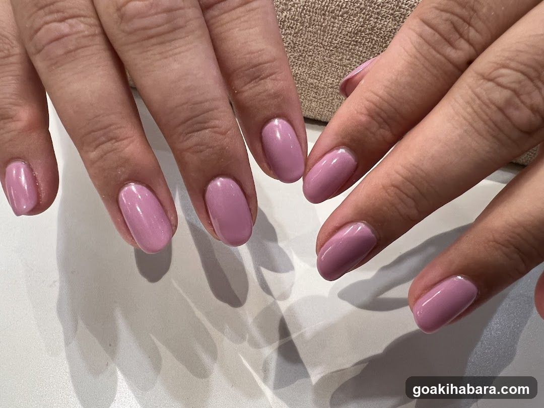 Pink Nail Polish Close-Up