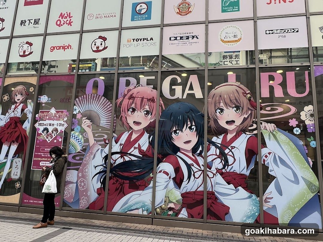 Anime-themed storefront display