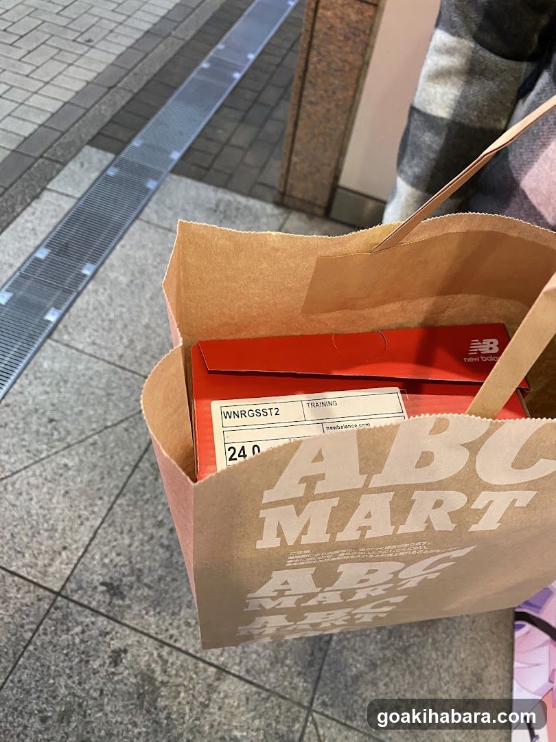 ABC MART Shopping Bag with New Balance Shoes
