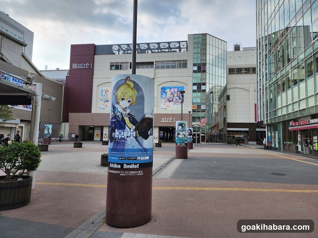 Anime Advertisement in Urban Plaza