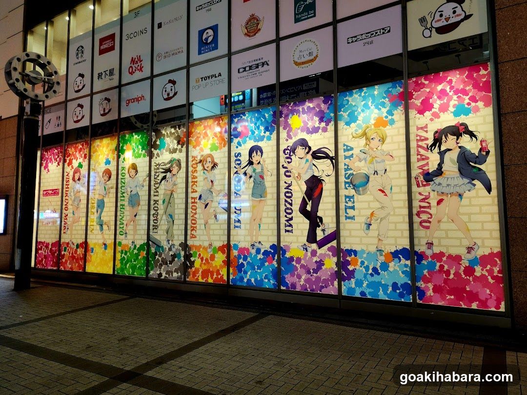 Anime-themed storefront display