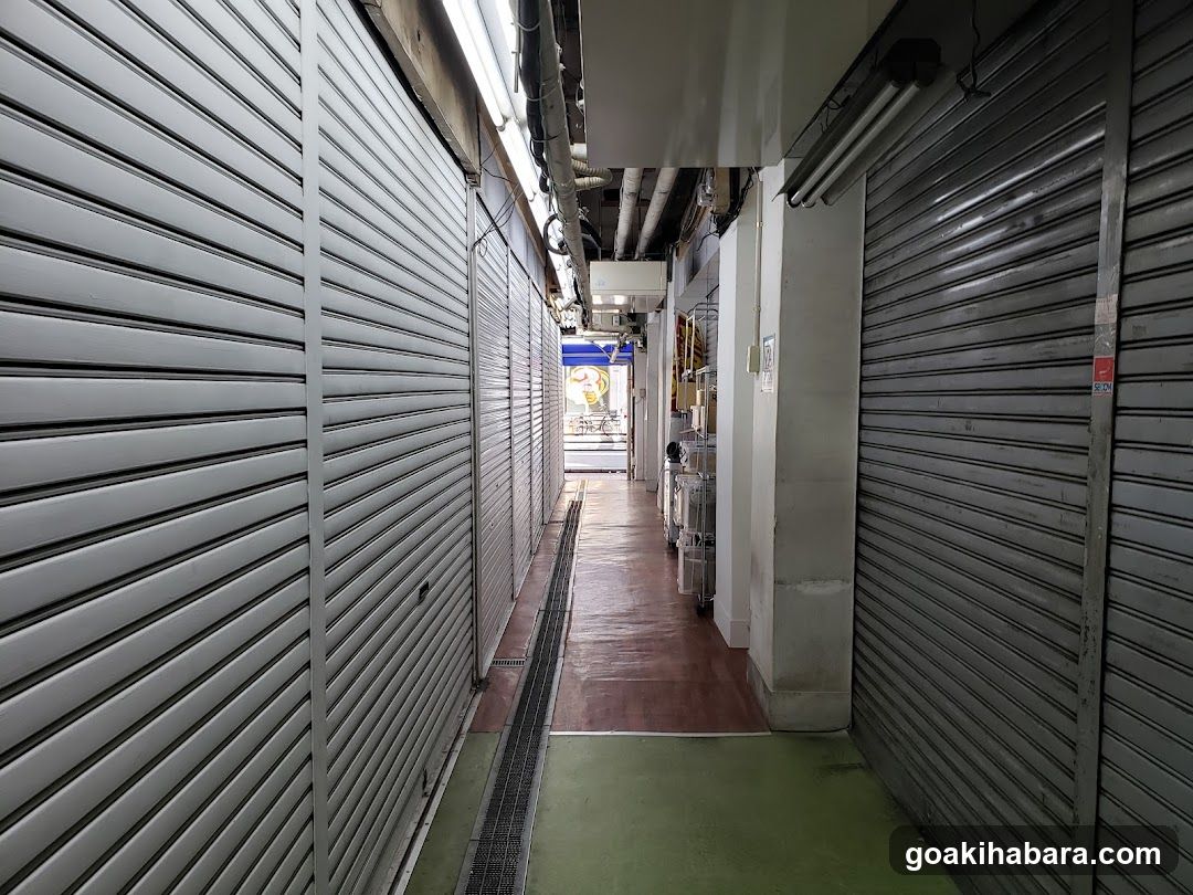 Closed Alleyway with Rolling Shutters