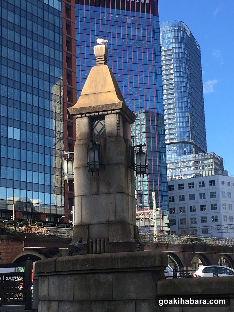 Urban Bridge Lamp Post with Seagull