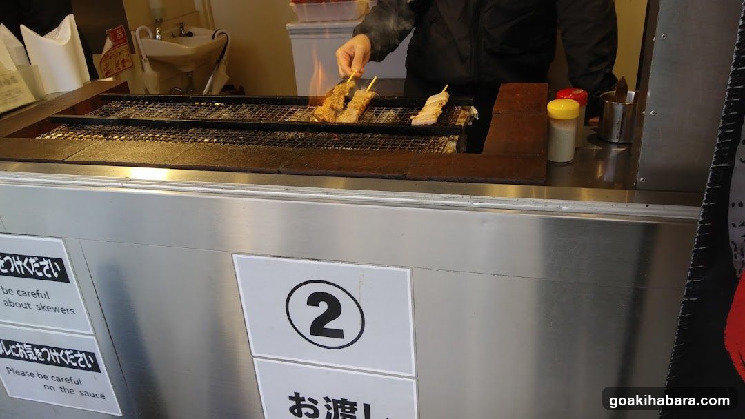 Grilled Skewers at a Food Stall