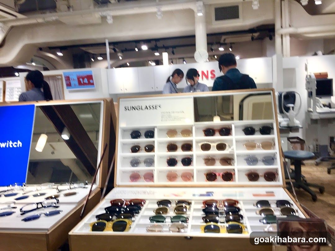 Sunglasses Display in Store