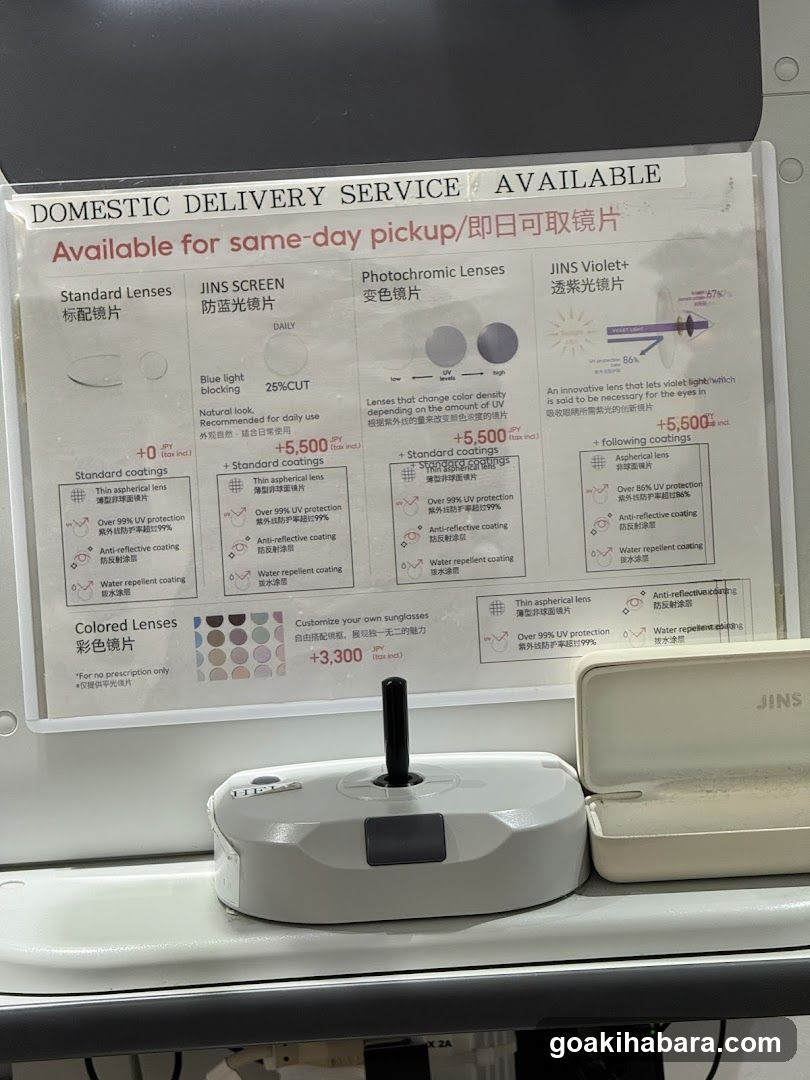 Eyeglass Display and Service Info