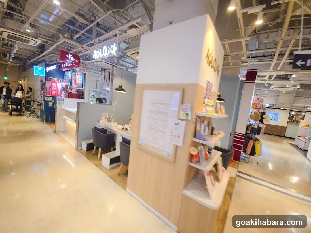 Interior of a shopping mall or department store