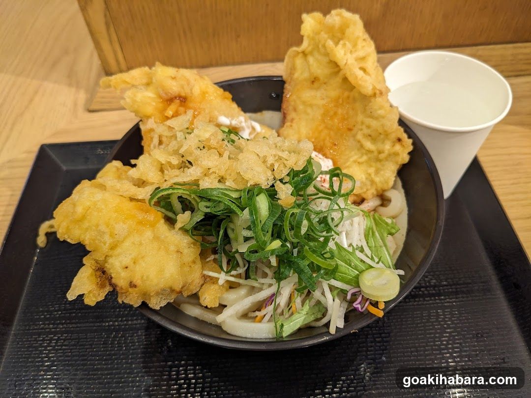 Tempura Udon Bowl with Side of Water