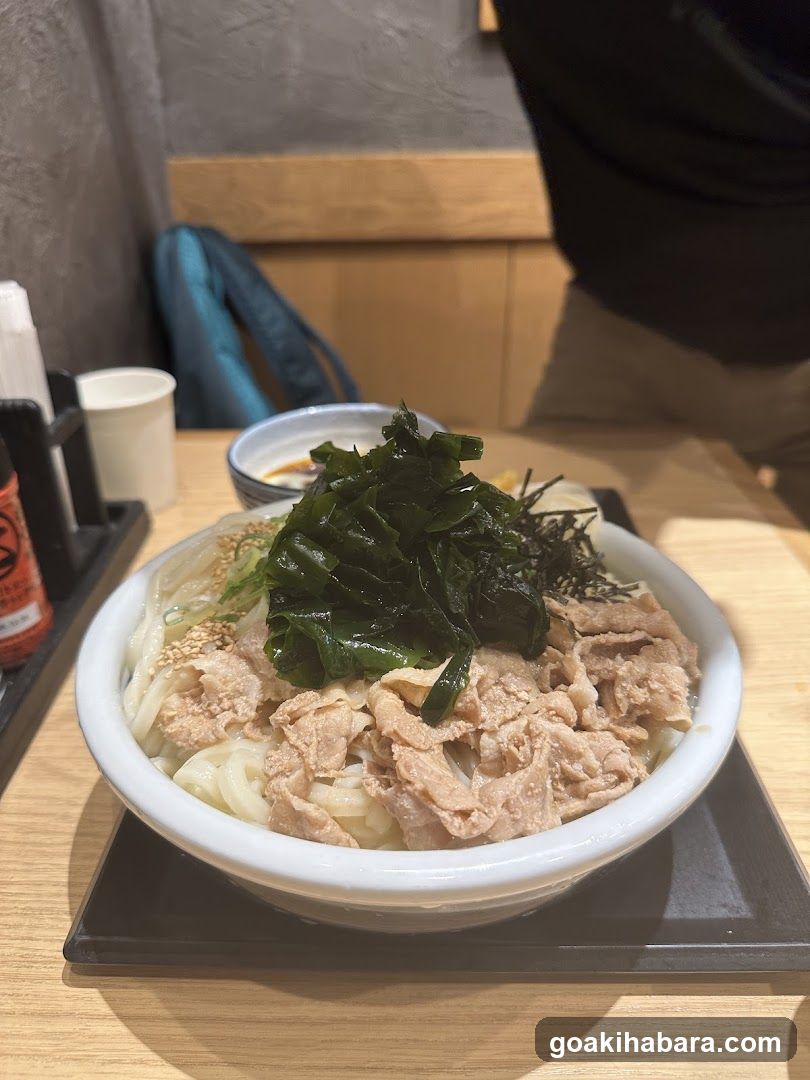Bowl of Noodles with Tofu and Seaweed