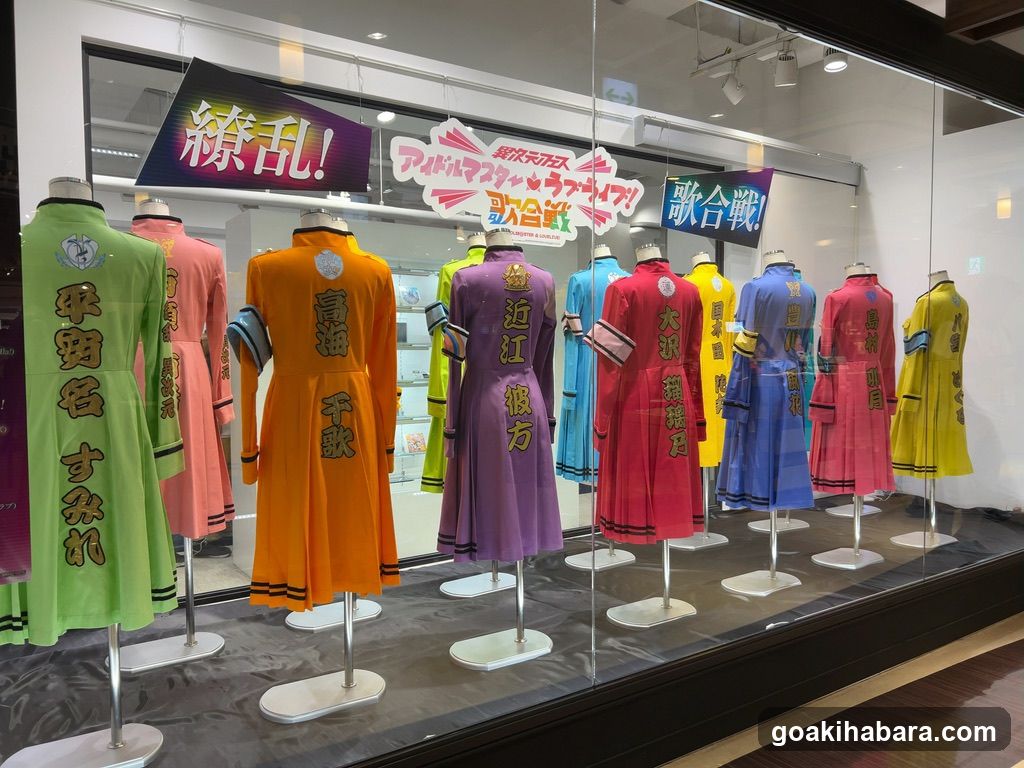 Colorful Traditional Japanese Kimono Display