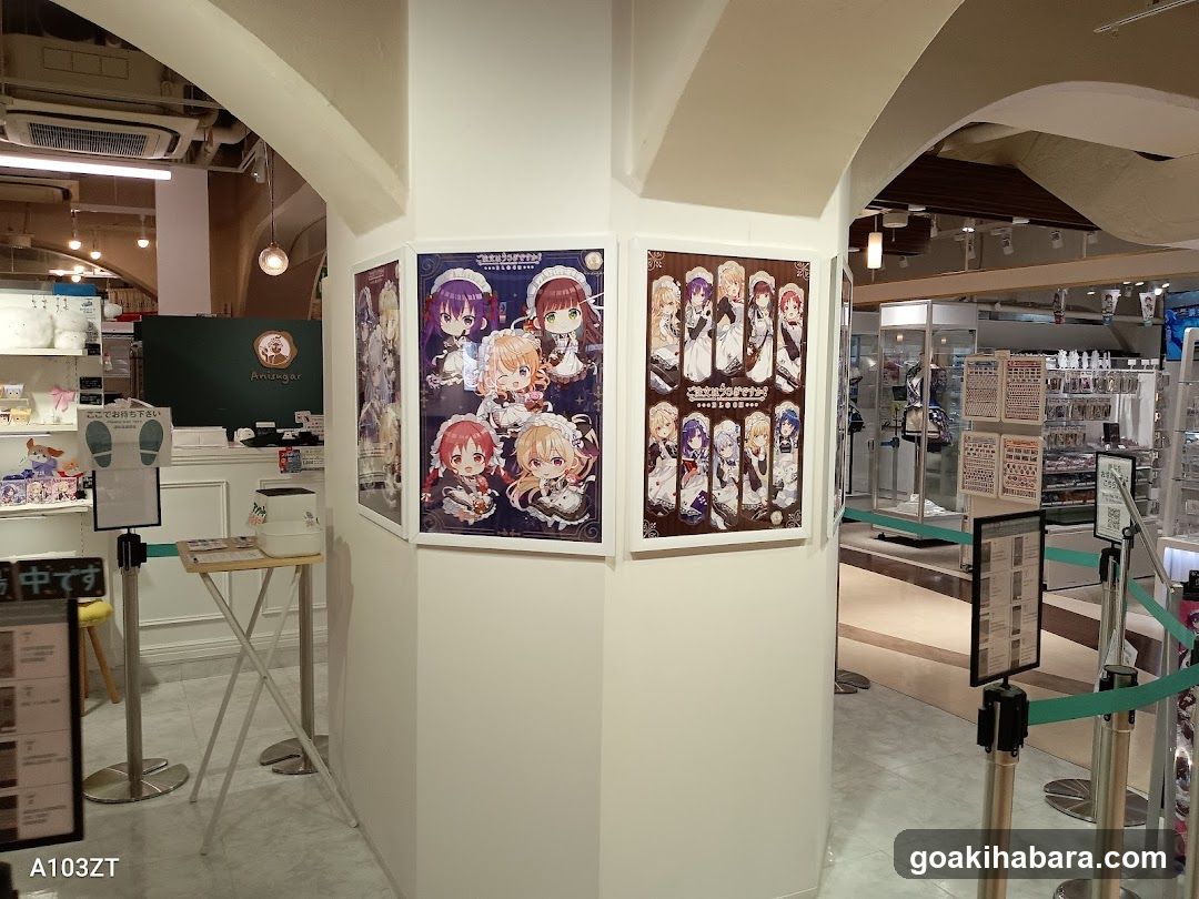 Anime Poster Display in Store Interior