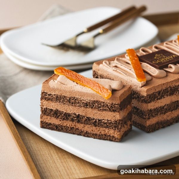Chocolate Layer Cake with Orange Peel
