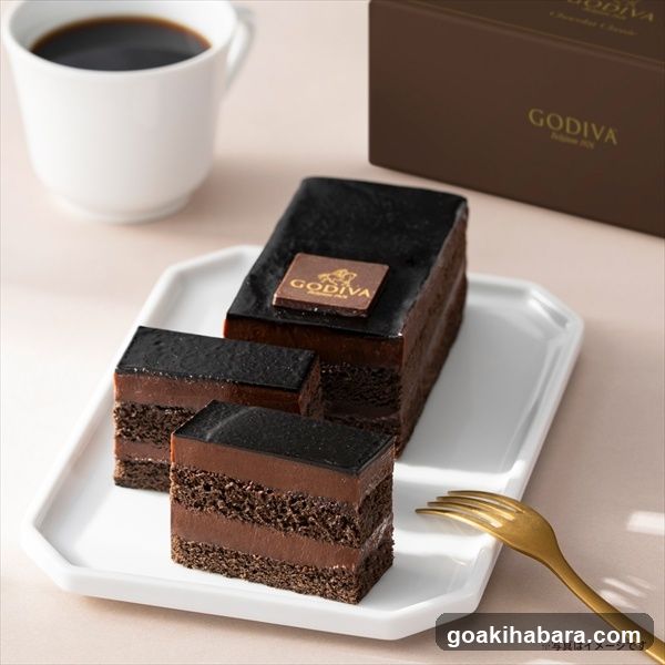 Godiva Chocolate Cake Display