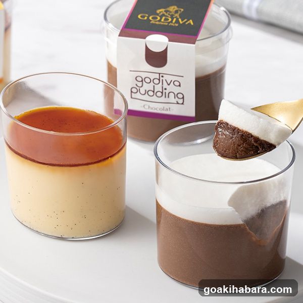 Godiva Pudding Display