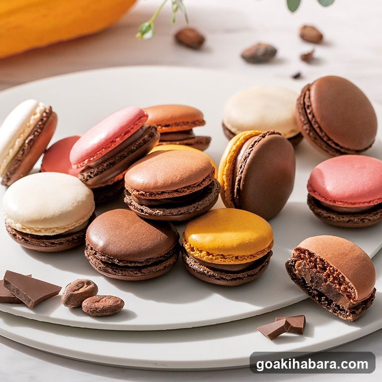 Assorted Macarons on a Plate