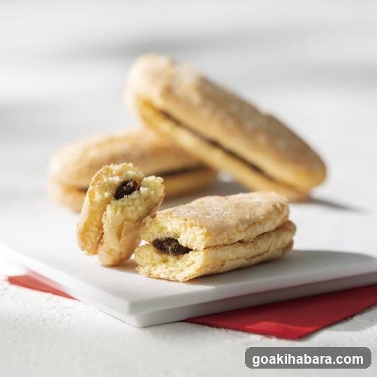 Filled Cookies on White Plate