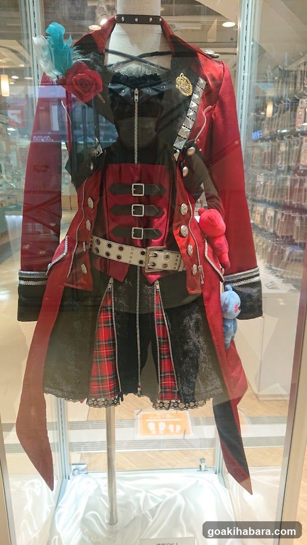 Red and Black Gothic Cosplay Outfit Display