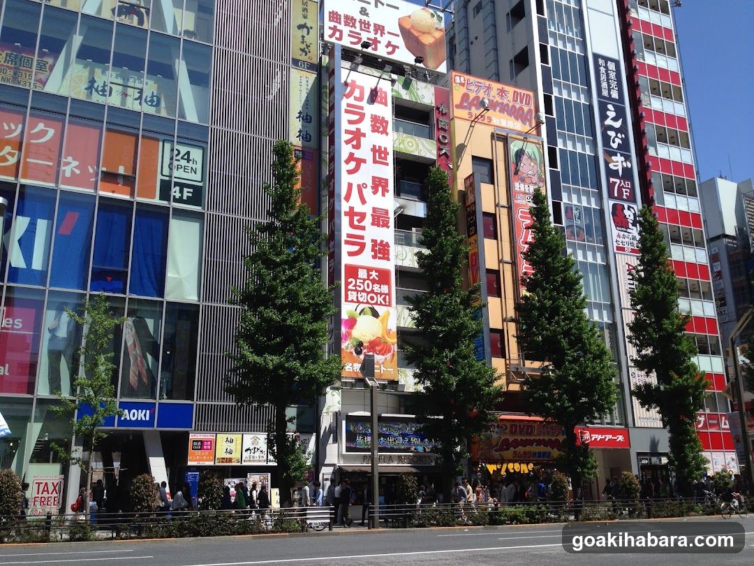 Busy Street with Shops and Signs