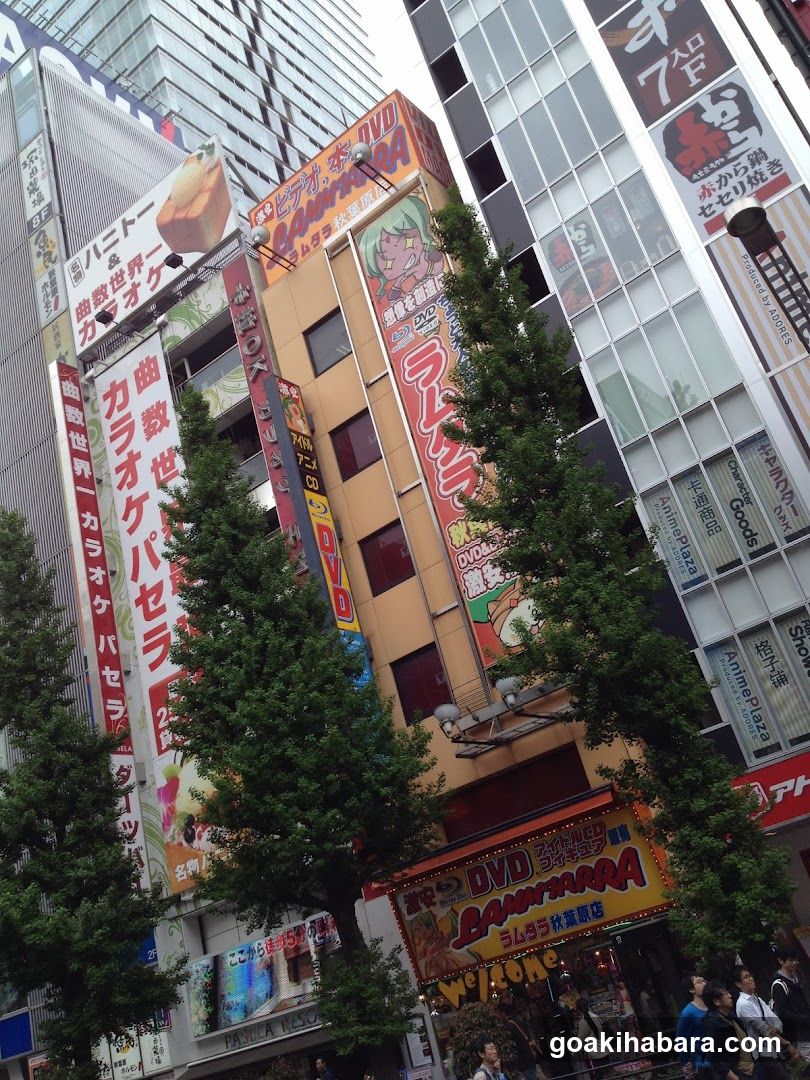 Urban Street Scene with Vertical Signage
