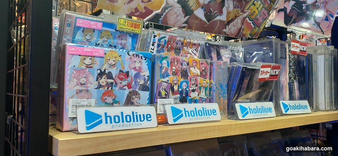 hololive merchandise display