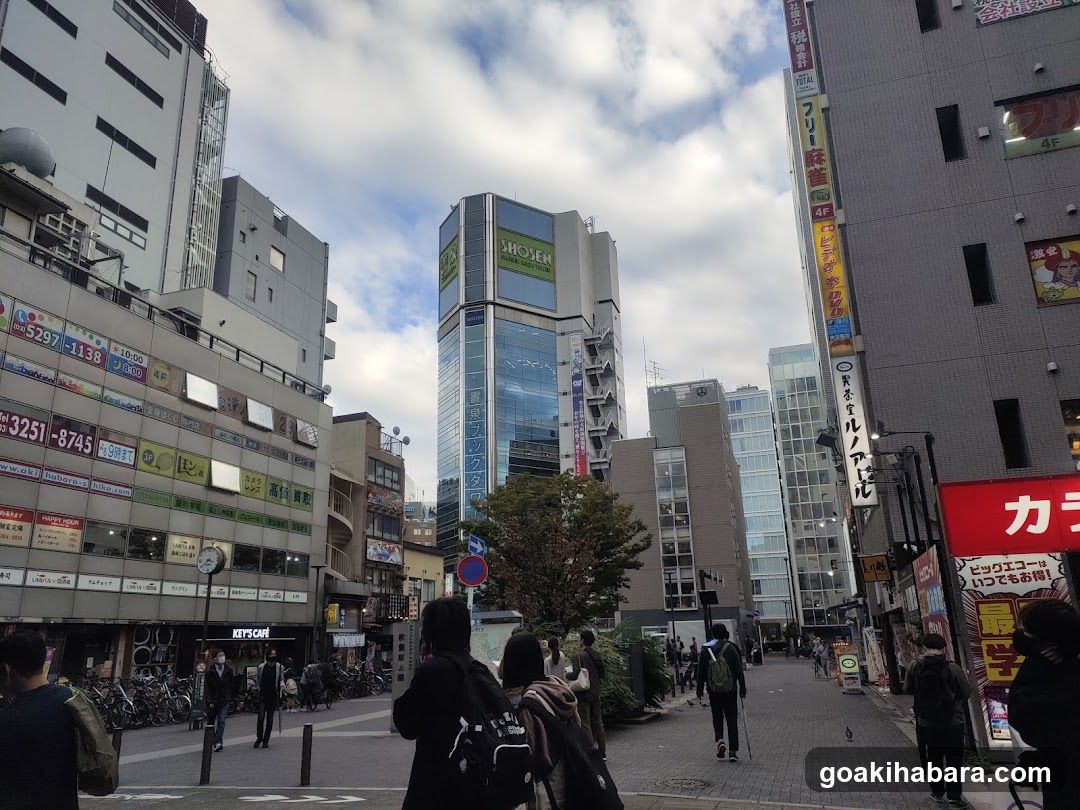 Urban Street Scene with Buildings and Pedestrians