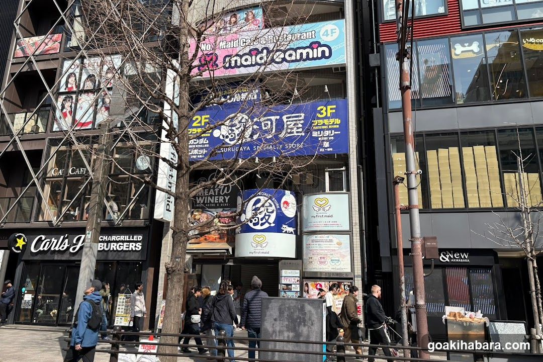 Street Scene with Shops and Pedestrians