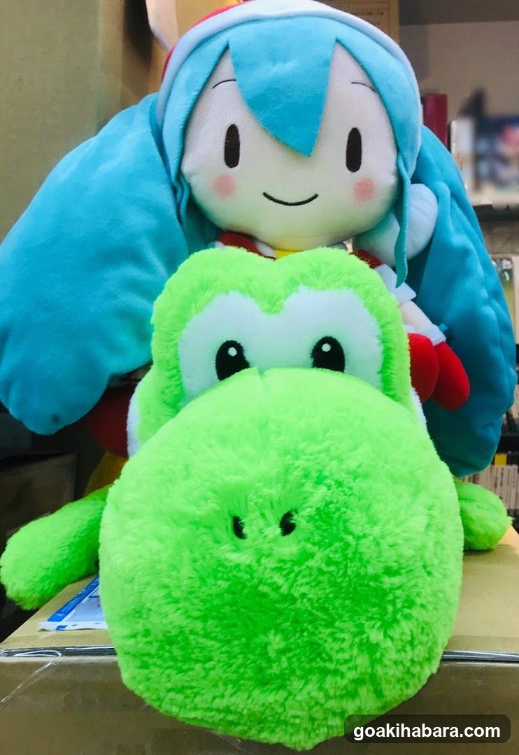 Hatsune Miku and Yoshi Plushies