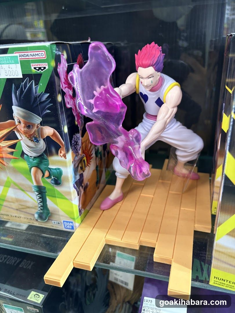 Hunter x Hunter and Boruto figure display