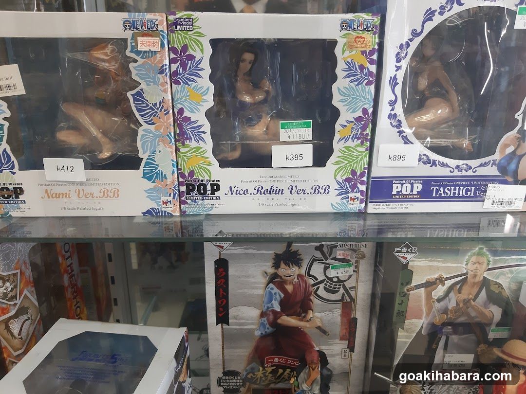 One Piece POP figures display