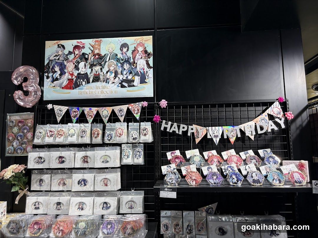Anime Birthday Collection Merchandise Display