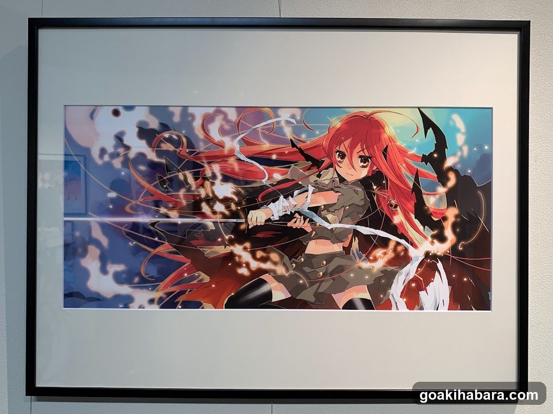 Red-haired anime character with sword and flames