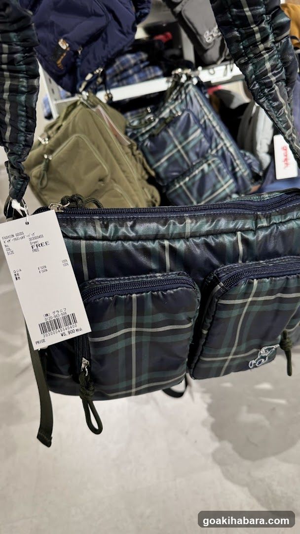 Plaid Crossbody Bag Display