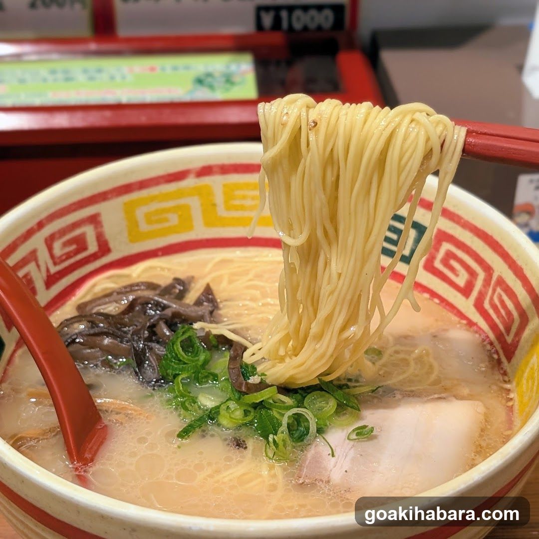 Ramen Bowl with Noodles Lifted