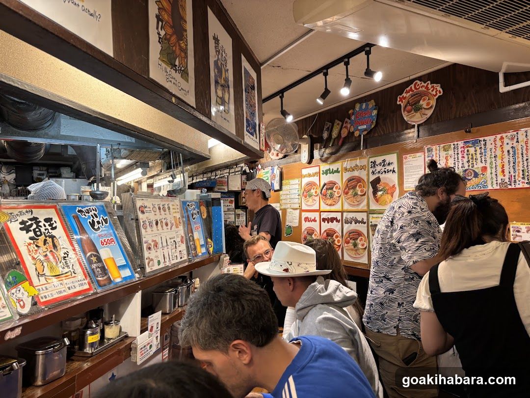 Interior of a Japanese ramen shop