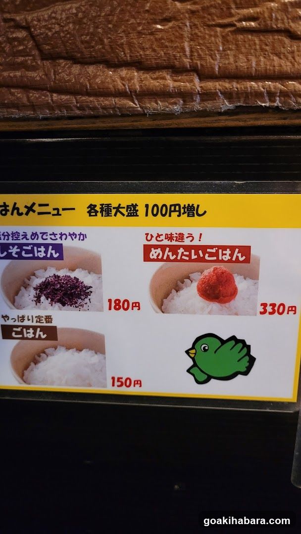 Japanese Rice Menu Board