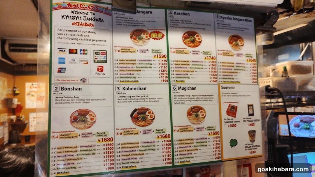 Kyusyu Jangara Akahada Menu Board