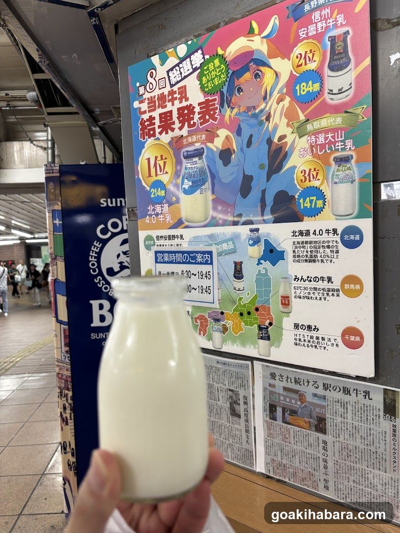 Shinkansen Milk Poster and Bottle