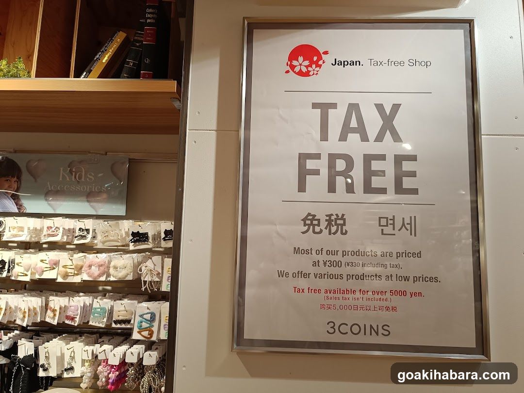 Tax-Free Shop Signage and Merchandise Display