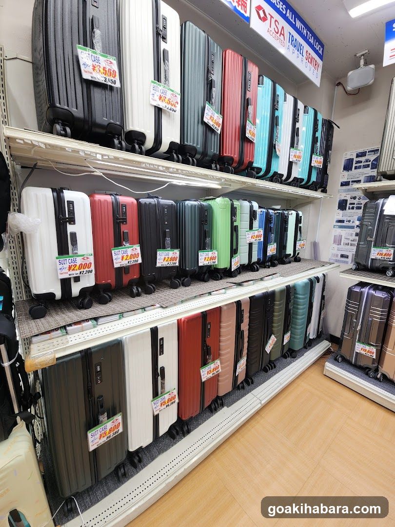 Suitcase Display in Store