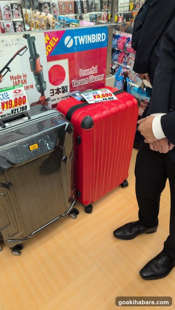 Suitcase Display in Store