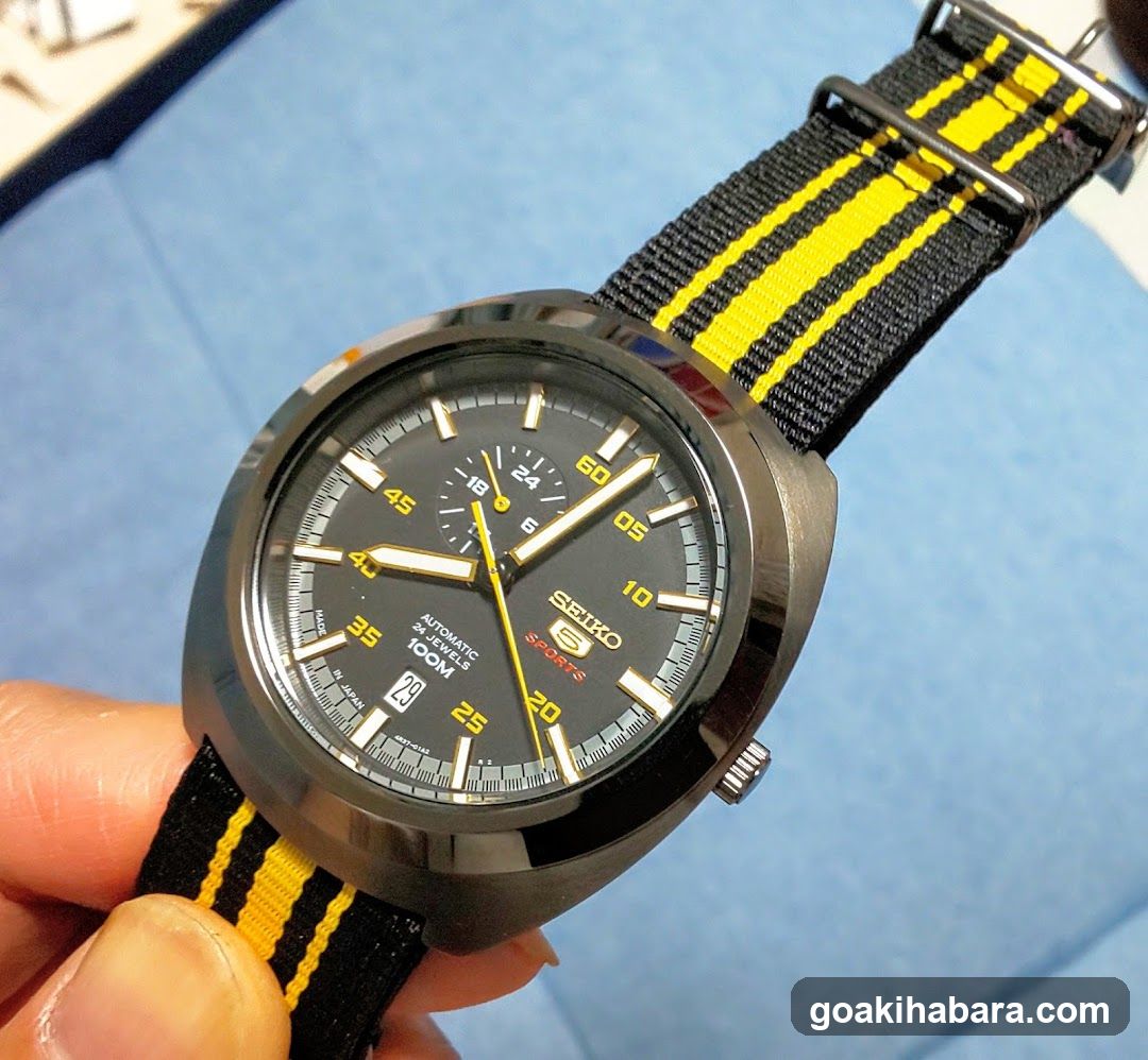 Seiko Watch with Yellow and Black Strap