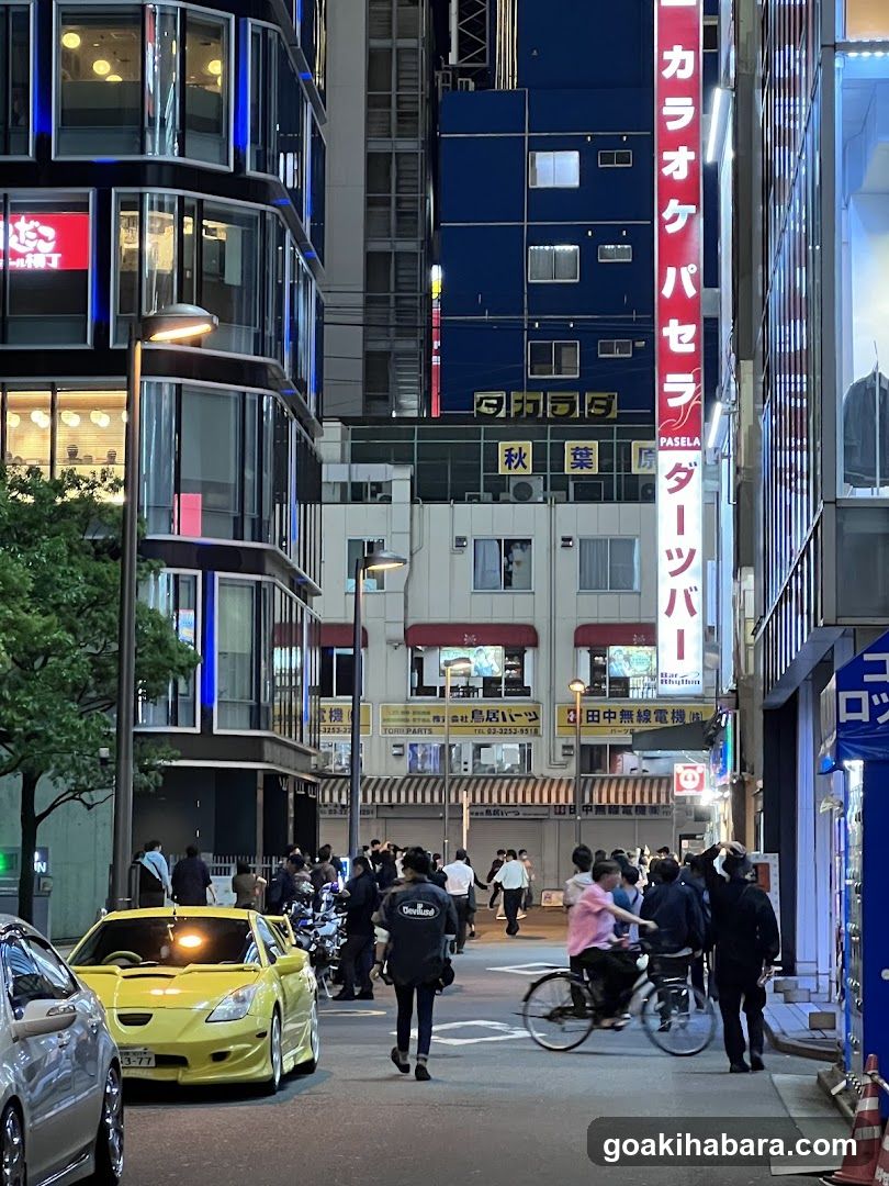 Night street scene in Japan