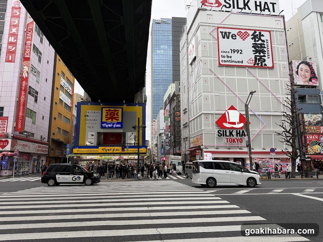 Urban Street Scene with Shops and Vehicles