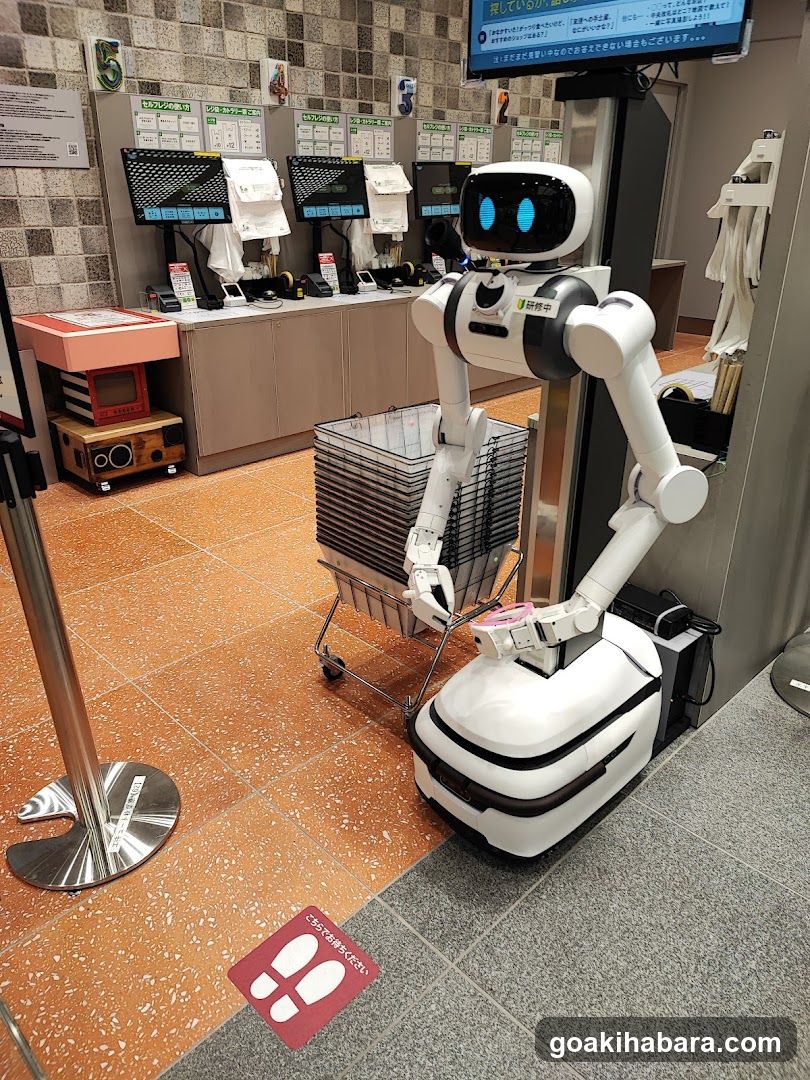 Robot in a store interior